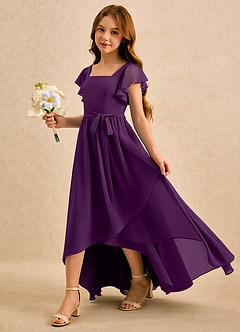 Azazie Milly Girls Formal Flower Girl Klänningar Klä A-Line i Chiffong Plisserad image6