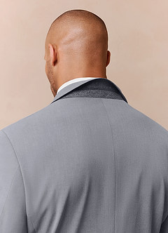 front Savile Gris Saco de traje de mezcla de lana