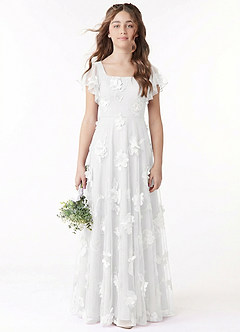 front Azazie Joy Junior Formal Dress