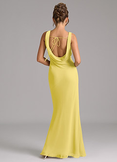 Azazie Rylina Bridesmaid Dresses Canary Mermaid Pleated Chiffon Dress image6