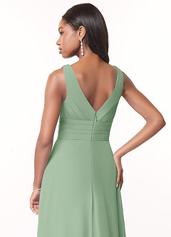 Azazie Julianna Jurken voor bruidsmeisjes Jurk van Chiffon met A-Lijn Matcha image4