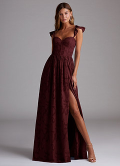 Denisse Wine Corset Maxi Dress image4