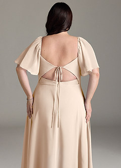 Azazie Chloe Bridesmaid Dresses White Alabaster A-Line Sweetheart Neckline Chiffon Dress image13