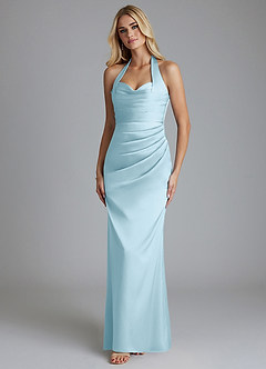 Azazie Minnow 신부 들러리 드레스 인어 스윗하트 네크라인 스트레치 새틴 바닥 길이 드레스 image6