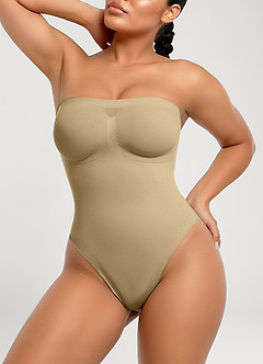 Strapless Bandeau Heavy Control Shapewear(No Padding)