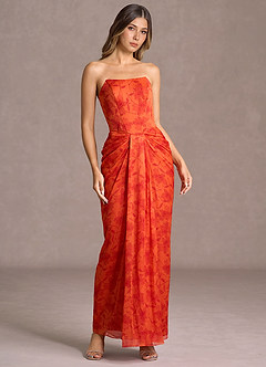 Capucine Tangerine Maxi Dress image1