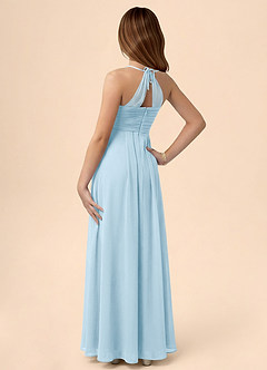 Azazie Ginny Junior A-Line Plisseret Chiffon Gulv-længde Junior brudepige Kjole image2