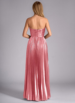 Stella Cadente Rose Quartz A-line Metallic Prom Dress image2