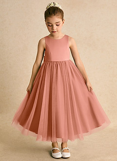Azazie Solia Flower Girl Dresses MAI TAI Ball-Gown Bow Tulle Dress image6