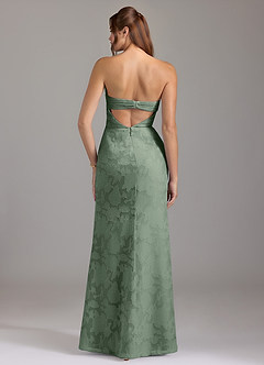 Azazie Leonis Bridesmaid Dresses Matcha Sheath Strapless Floral Burnout Convertible Dress image6