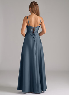 Azazie Valentine At-home Try On Dresses Cabernet A-Line Corset Stretch Satin Dress image5