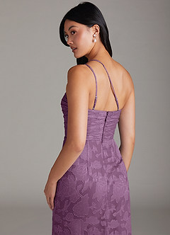 Azazie Eren Jurken voor bruidsmeisjes Jurk van Bloemen Burn-out met Kolom One-Shoulder Blauweregen image6