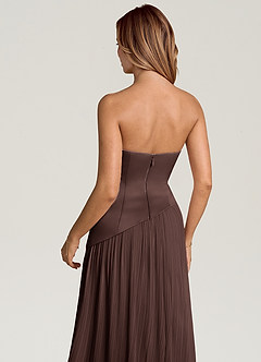 Azazie Tierney Bridesmaid Dresses Ganache A-Line Strapless Chiffon Convertible Dress image5
