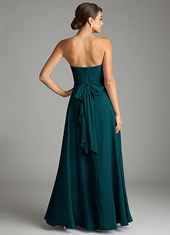 Azazie Tamira Suknie dla druhen Linia A Pofałdowany Szyfon Do ziemi Sukienka image4