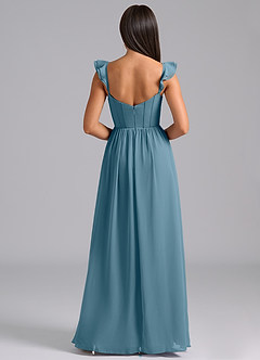 Azazie Denisse Bridesmaid Dresses Bermuda A-Line Ruched Chiffon Dress image2