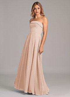 Azazie Lucienne Bridesmaid Dresses English Rose A-Line Strapless Chiffon Convertible Dress image4