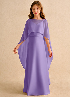 Azazie Fishie Girls Formal Robe Demoiselle D'honneur Fillette Robe Trapèze en Mat Satiné Tahiti image5
