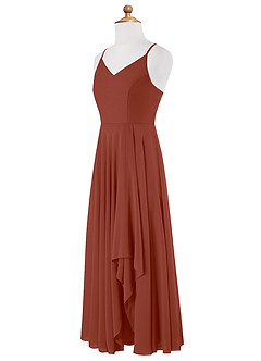 Azazie Collette Junior Auburn A-Line Ruched Chiffon Dress image7