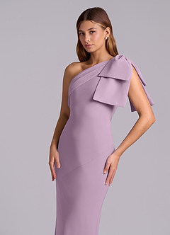 Azazie Yuanna Bridesmaid Dresses Wisteria Mermaid One Shoulder Chiffon Dress image7