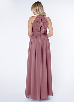 Azazie Iman Bridesmaid Dresses Vintage Mauve A-Line A-Line Ruched Chiffon Dress image3