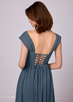 Barbie ♥ Azazie Bridesmaid Dresses Neptune A-Line Corset Chiffon Dress image7