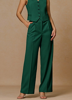 front Rowan Emerald Refined Weave Performance pants