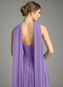 Azazie Ayla Abiti da Damigella Abito A-Line in Chiffon Scollo a Cuore Tahiti image10