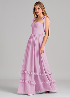Azazie Anastacia Bridesmaid Dresses Candy Pink A-Line Sweetheart Neckline Chiffon Dress image5