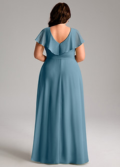 Azazie Lainey Bridesmaid Dresses Bermuda A-Line with Pockets Chiffon Dress image9