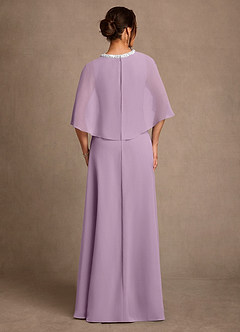 Azazie Winnifred 신부의 어머니 드레스 A라인 구슬 쉬폰 플로어 길이 드레스 image3