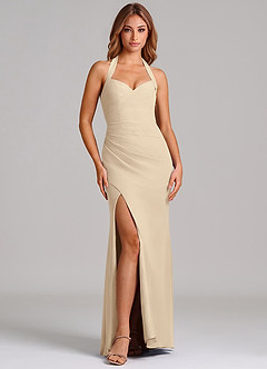 Azazie Emeria Suknie dla druhen Syrena Dekolt w kształcie serca Szyfon Do ziemi Sukienka image3