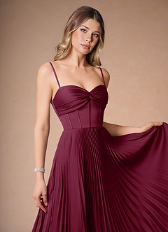 Léna Mulberry Pleated Midi Dress image6
