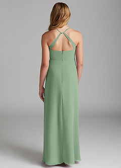 Azazie Davis Junior Jurk van Chiffon met A-Lijn Matcha image5