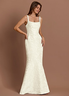slim fit dress slacks Orlanda Cream Maxi Dress