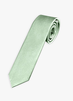 front Metallic Satin Wide Tie