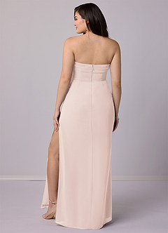 Barbie ♥ Azazie Bridesmaid Dresses Rose Petal Sheath Strapless Chiffon Convertible Dress image9