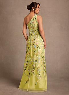 Azazie Bertie Mother of the Bride Dresses Canary A-Line Lace Dress image2