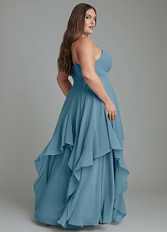 Azazie Zaina Abiti da Damigella Abito A-Line in Chiffon Bermuda image8