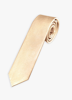 front Metallic Satin Wide Tie