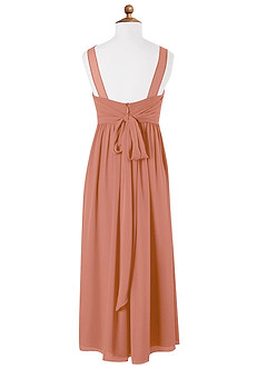 Azazie Kora Junior MAI TAI A-Line Pleated Chiffon Dress image7