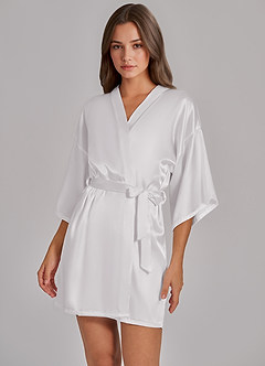 front Braut Satin Strass Robe