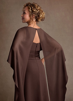 Azazie Marilla Suknie dla Matki Panny Młodej Linia A Pofałdowany Szyfon Długość podłogi Sukienka image7