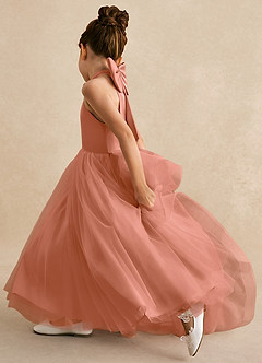 Azazie Bev Flower Girl Dresses MAI TAI A-Line Convertible Tulle Dress image7