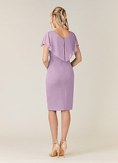 Azazie Waverly Moeder van de bruid jurken Kolom Jurk van Mesh Geplooid Blauweregen image4