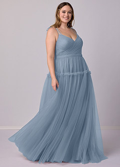 Barbie ♥ Azazie Final Sale Blue Jay A-Line Tulle Dress image9