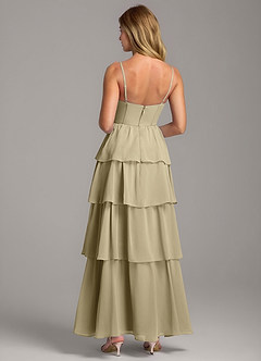Azazie Alanna Bridesmaid Dresses Moss Green A-Line Sweetheart Neckline Chiffon Dress image7