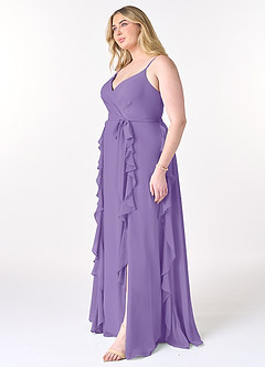 Azazie Peyton Bridesmaid Dresses Tahiti A-Line Ruched Chiffon Dress image9