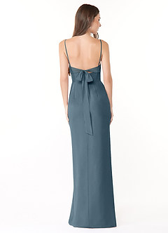 Azazie Mai Bridesmaid Dresses Twilight Sheath Pleated Chiffon Dress image2