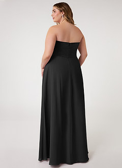 Azazie Arabella Allure Abiti da Damigella Abito Convertibile A-Line in Chiffon Scollo a Cuore Nero image17