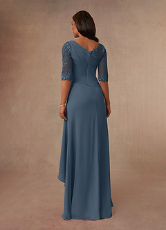 Azazie Dionysus Mother of the Bride Dresses Neptune A-Line Boatneck Lace Chiffon Dress image3